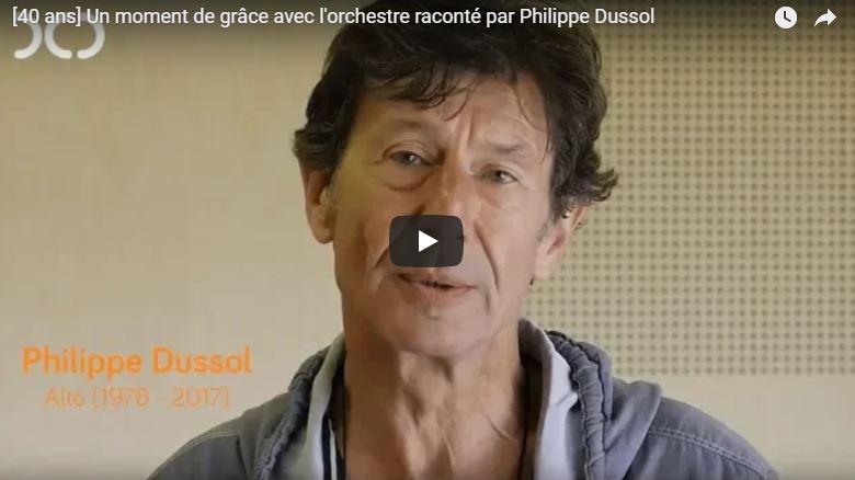 [40 ans] Un moment de grâce avec l'orchestre par Philippe Dussol