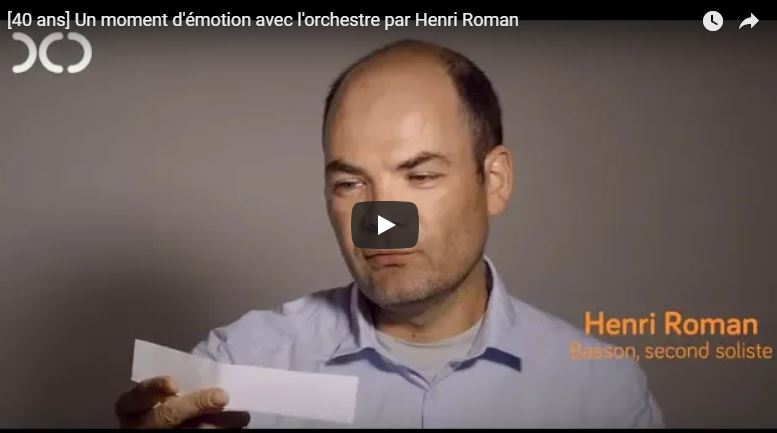 [40 ans] Un moment d'émotion avec l'orchestre par Henri Roman