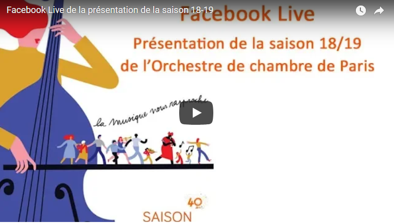 Revoir le Facebook Live <br> de la présentation de la saison 18-19