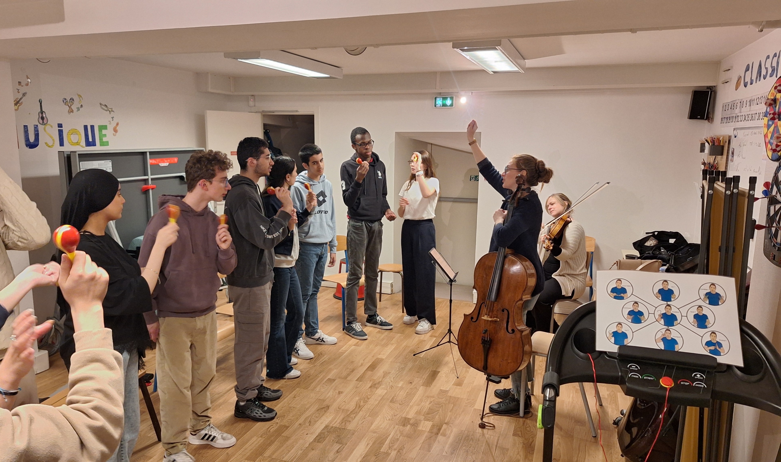 Atelier avec un groupe de jeunes de l'ASAP Les Petites Victoires © DR